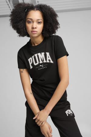 T-shirt met logo zwart/wit