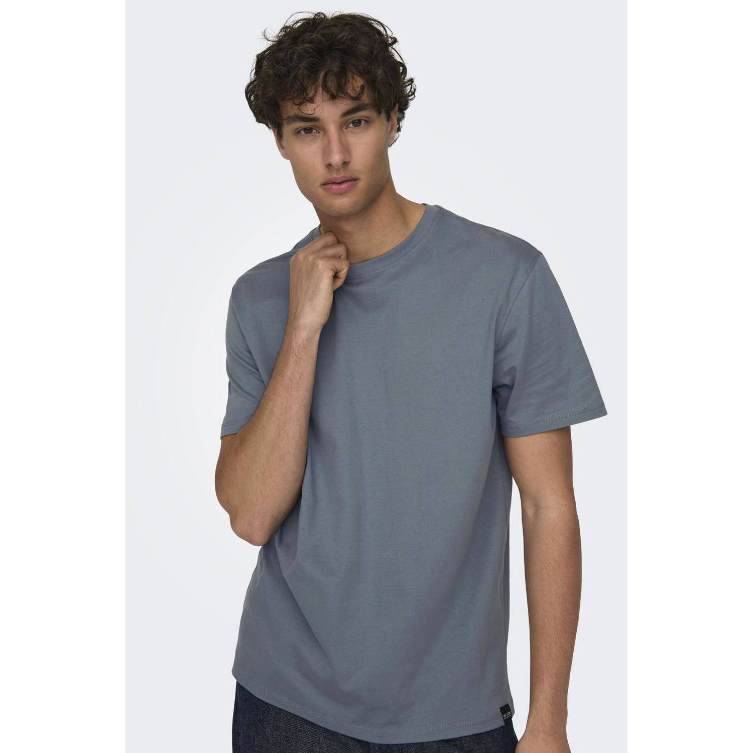 ONLY & SONS Shirt met ronde hals ONSMAX LIFE REG SS STITCH TEE
