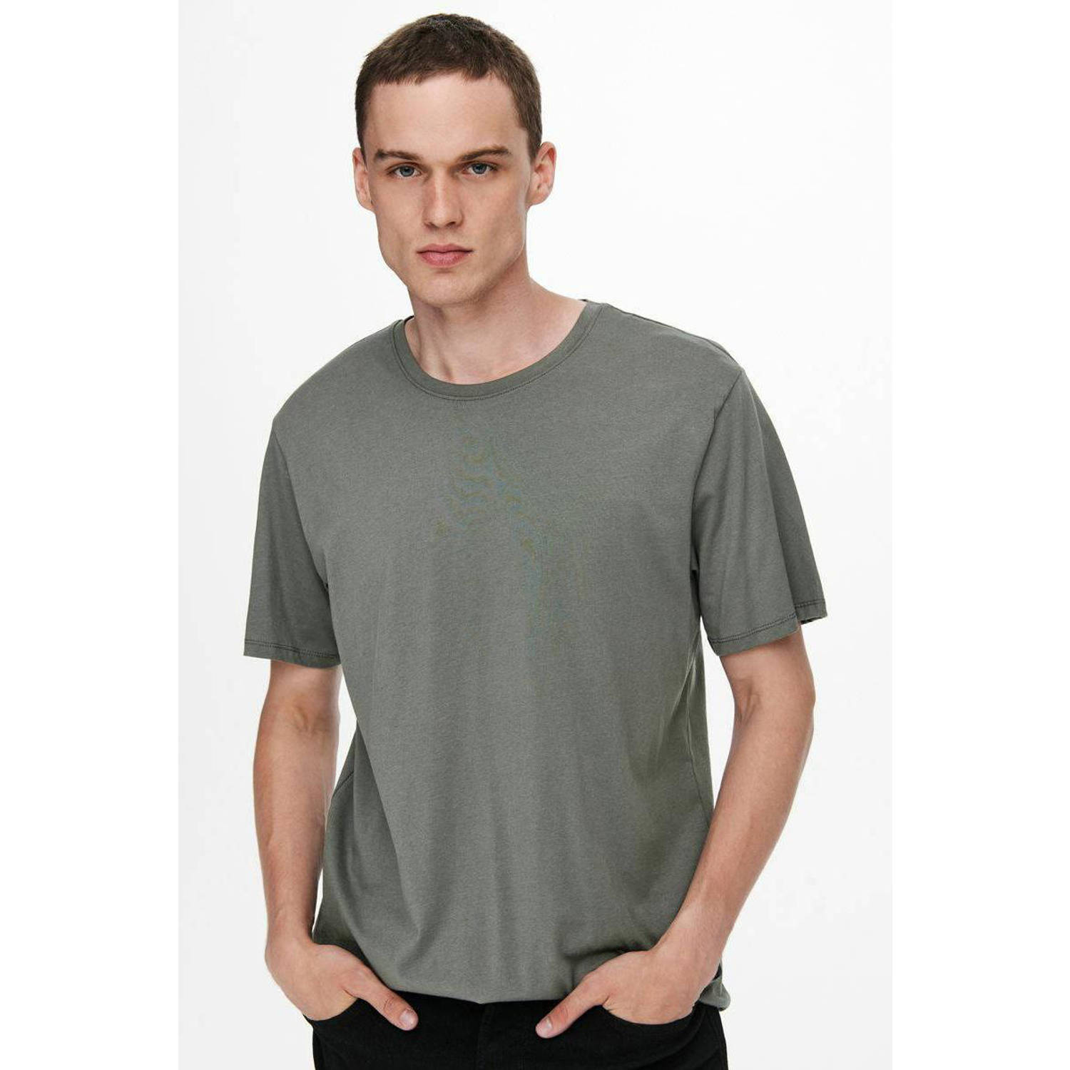 ONLY & SONS gemêleerd oversized T-shirt ONSMATT LONGY