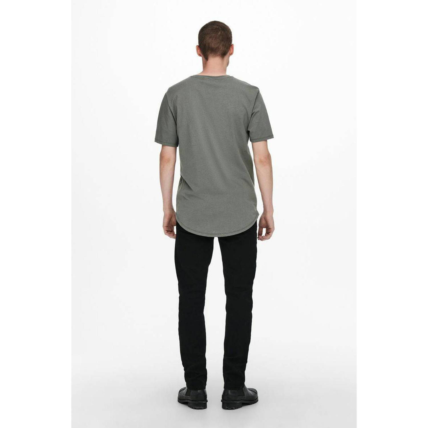 ONLY & SONS gemêleerd oversized T-shirt ONSMATT LONGY