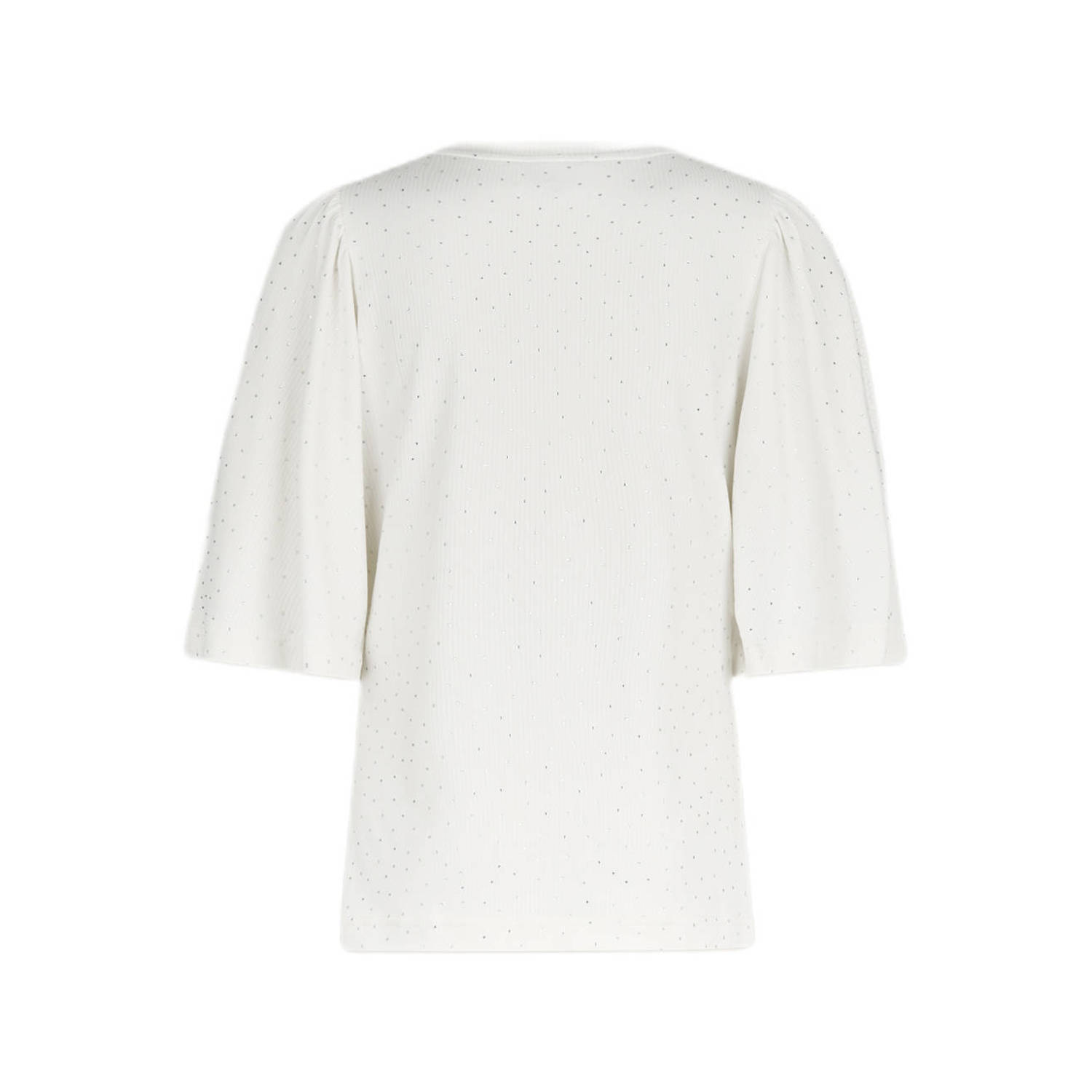 Shoeby top met strass steentjes wit