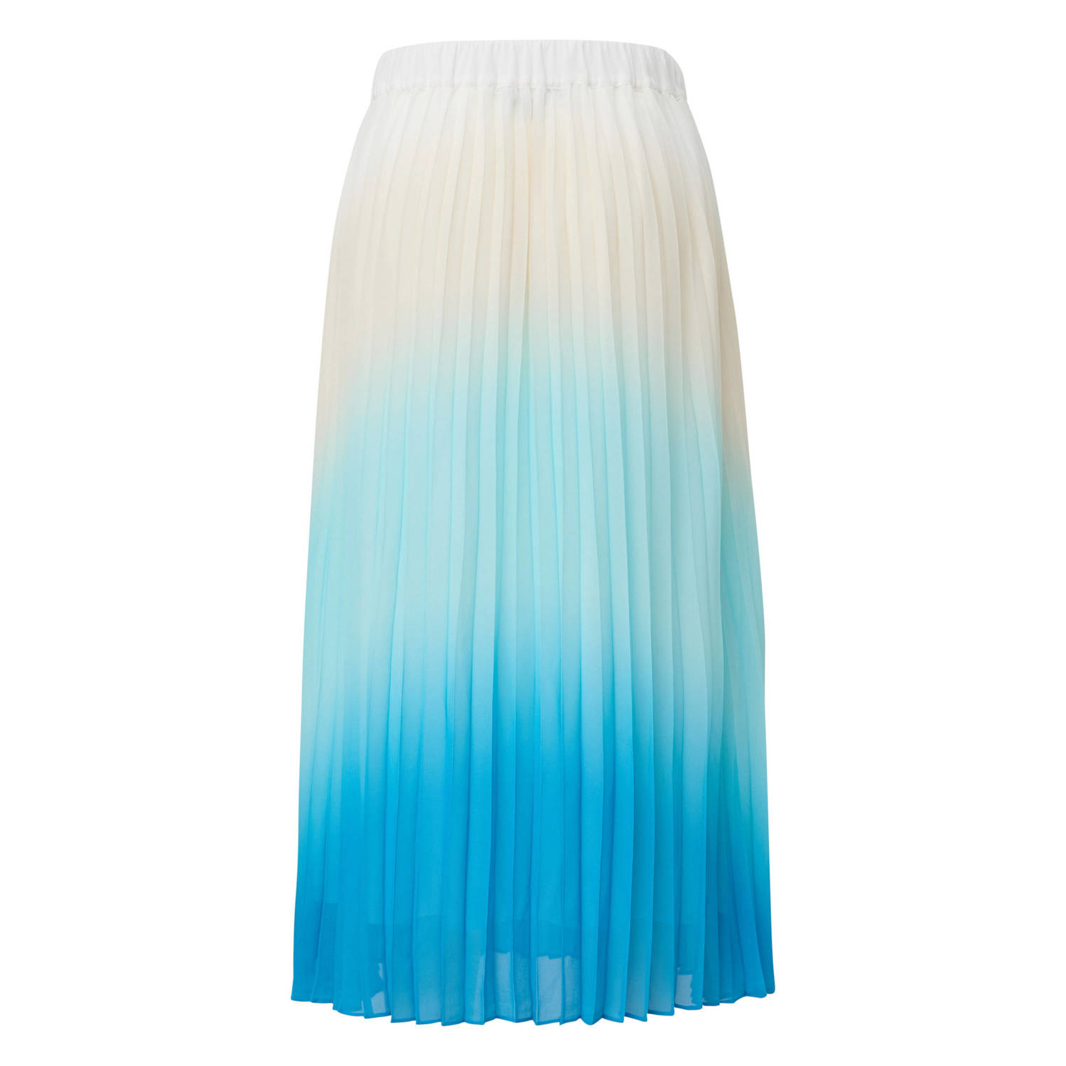 comma dip-dye midi rok blauw ecru