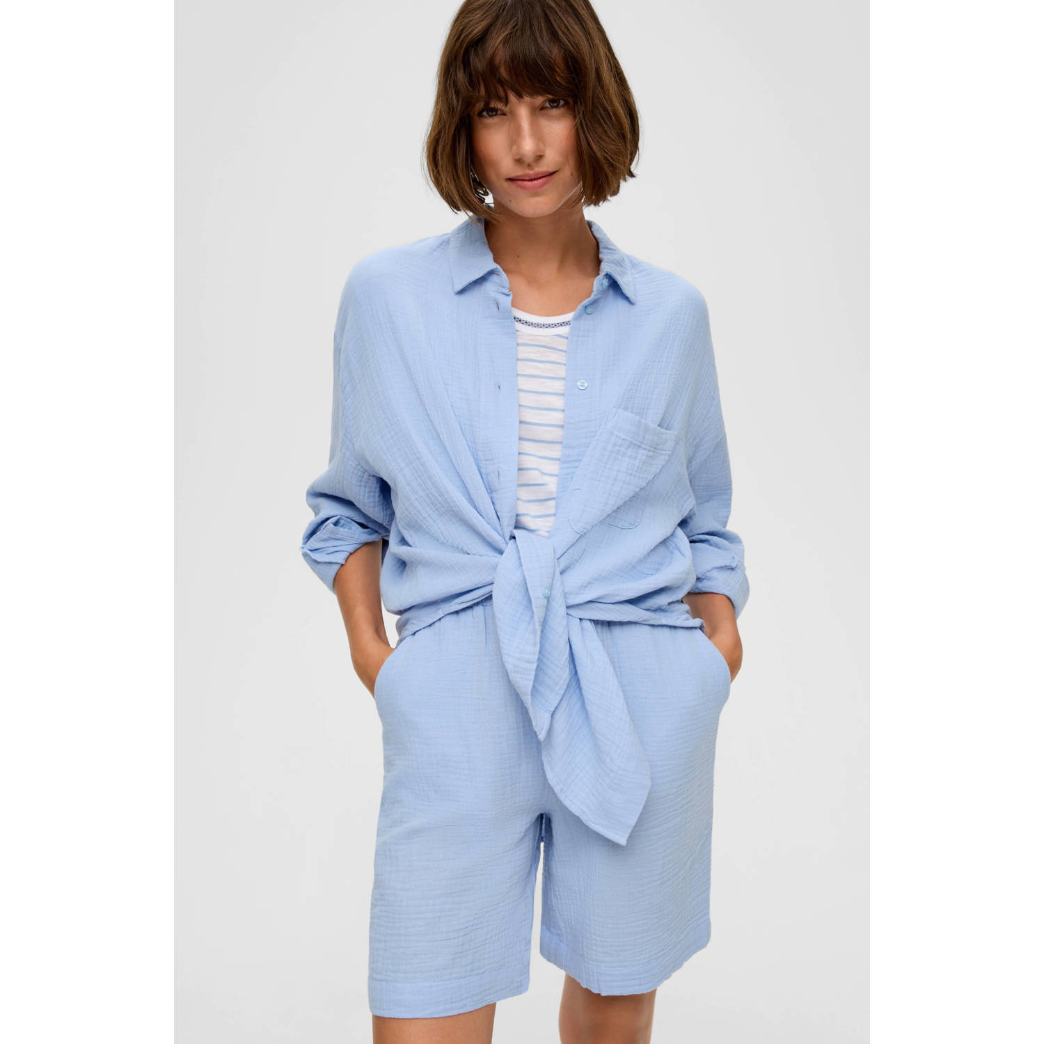 s.Oliver gestreept T-shirt blauw