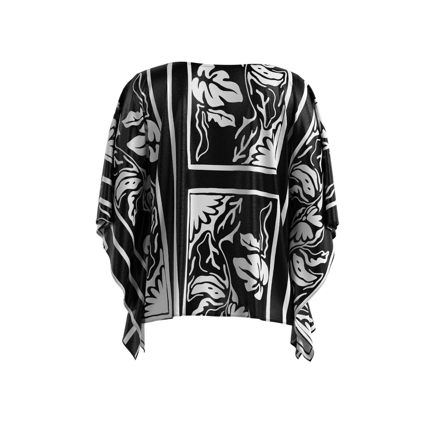 s.Oliver BLACK LABEL blousetop met all over print zwart ecru