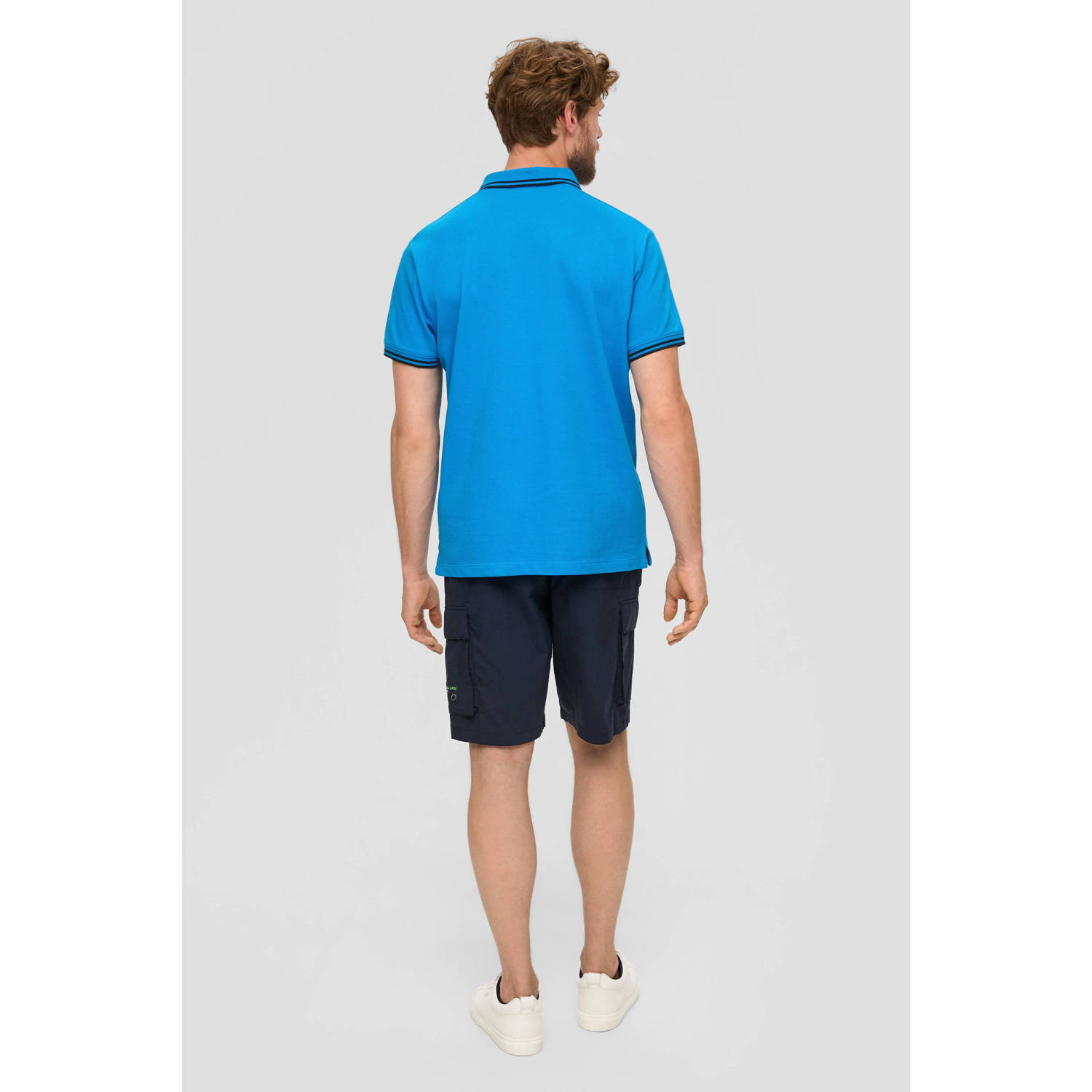 s.Oliver polo met logo blauw
