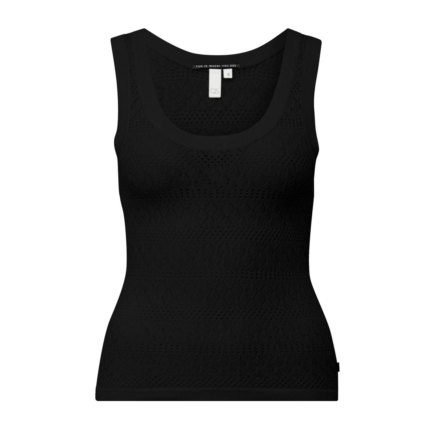 Q S by s.Oliver top zwart