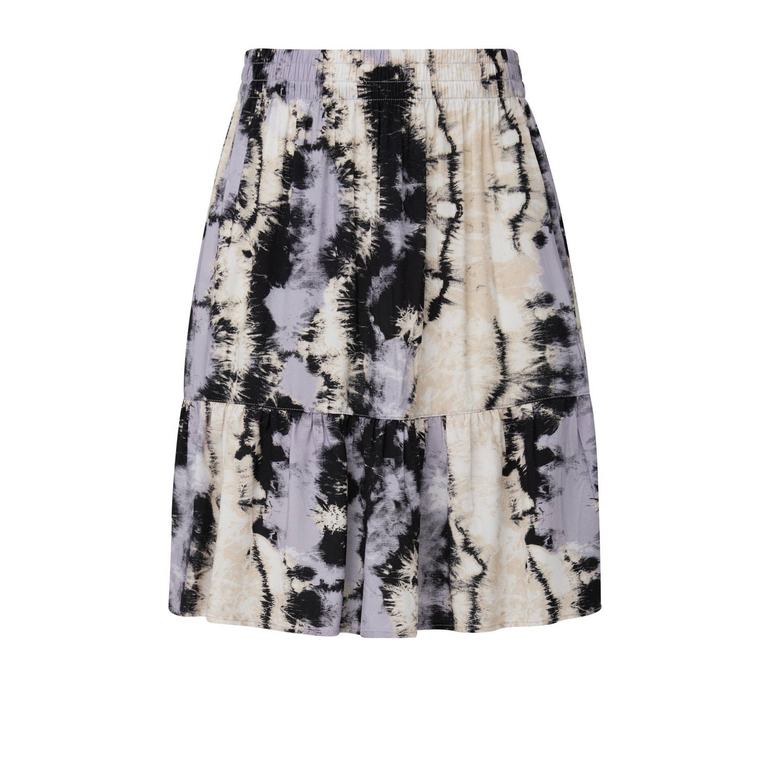 Q S by s.Oliver rok met all over print en volant multi