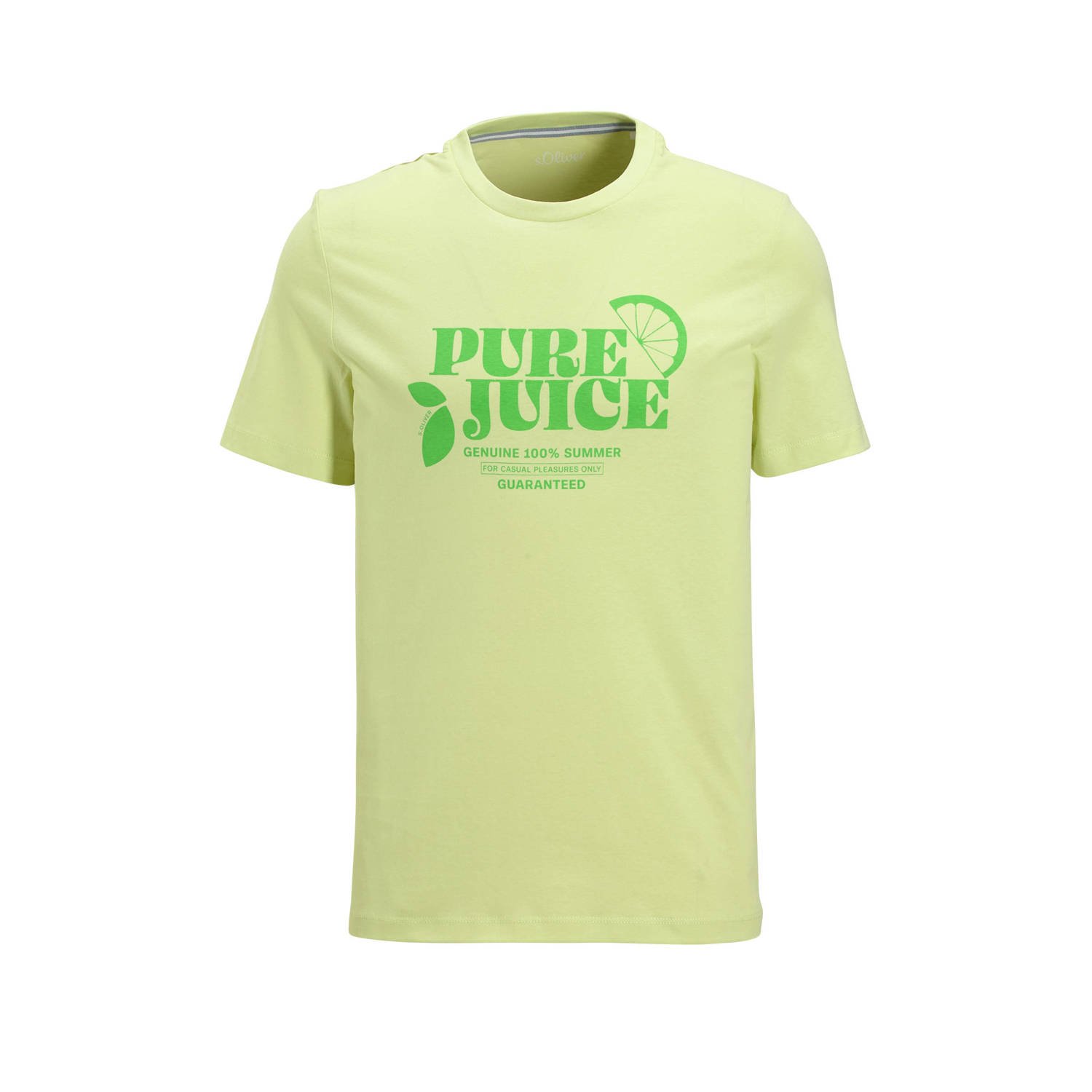 S.Oliver T-shirt met printopdruk lichtgroen