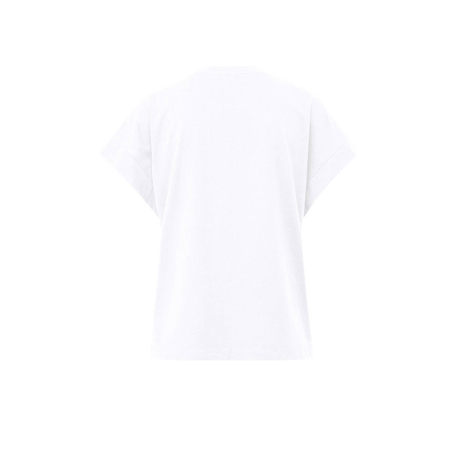 s.Oliver T-shirt met printopdruk wit blauw