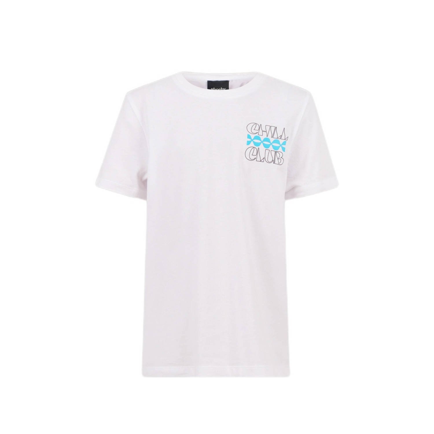 Shoeby T-shirt met printopdruk wit Jongens Katoen Ronde hals Printopdruk 122 128