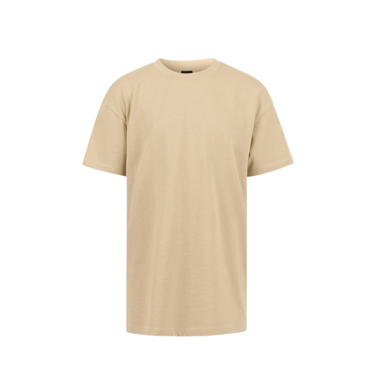 Shoeby T-shirt met printopdruk zand Beige Jongens Katoen Ronde hals Printopdruk 134 140
