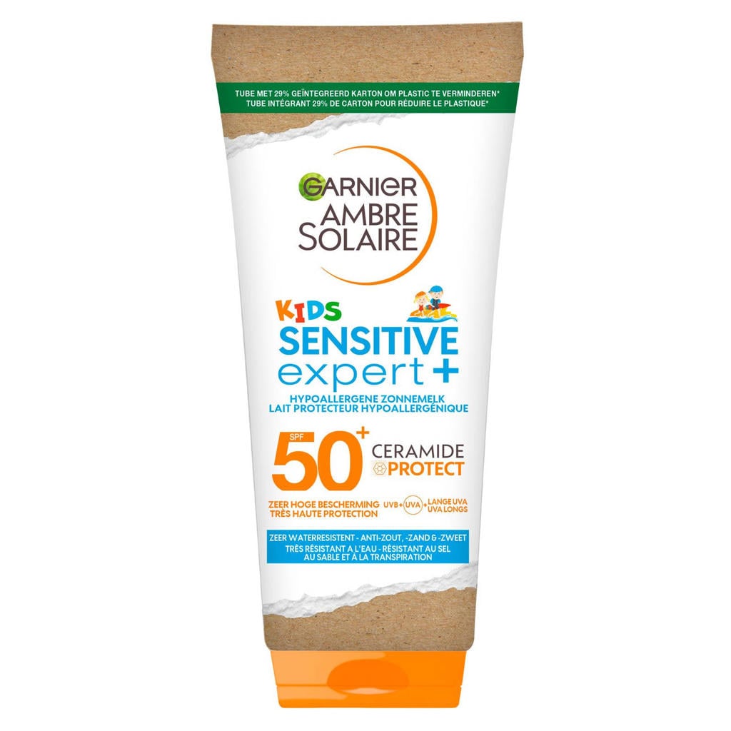 Garnier Ambre Solaire Sensitive Expert kids beschermende melk zonnebrand - SPF50+ - 175 ml
