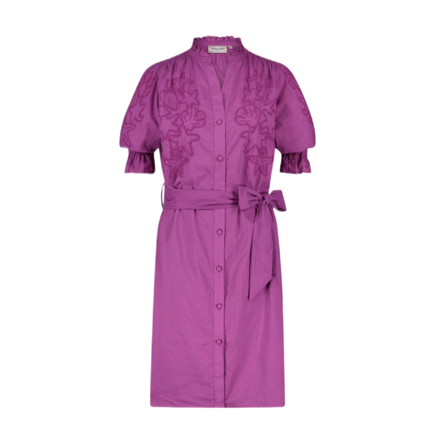 Fabienne Chapot Paarse Sterrenborduurjurk Pink Dames