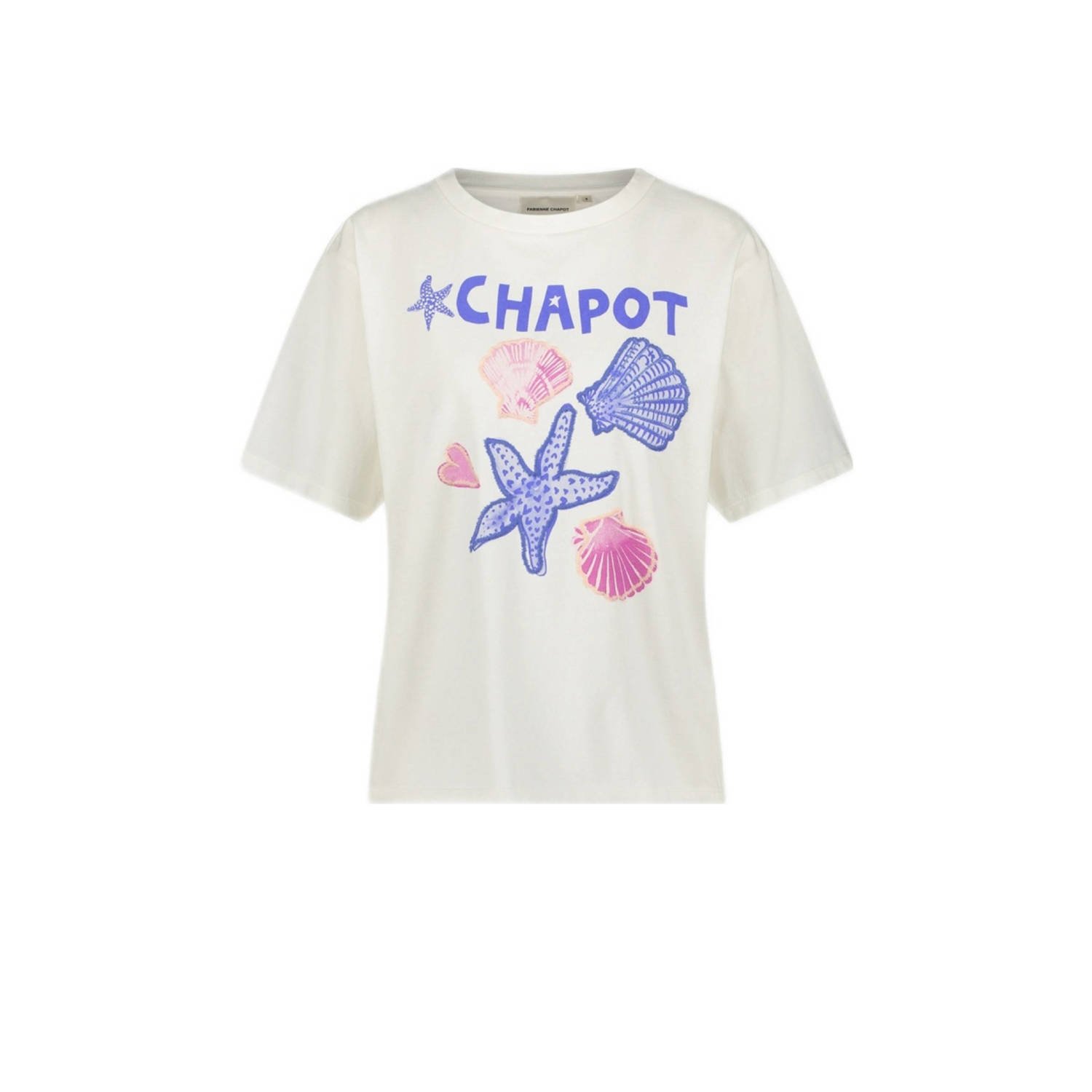 Fabienne Chapot Starfish Print Oversized T-Shirt White Dames