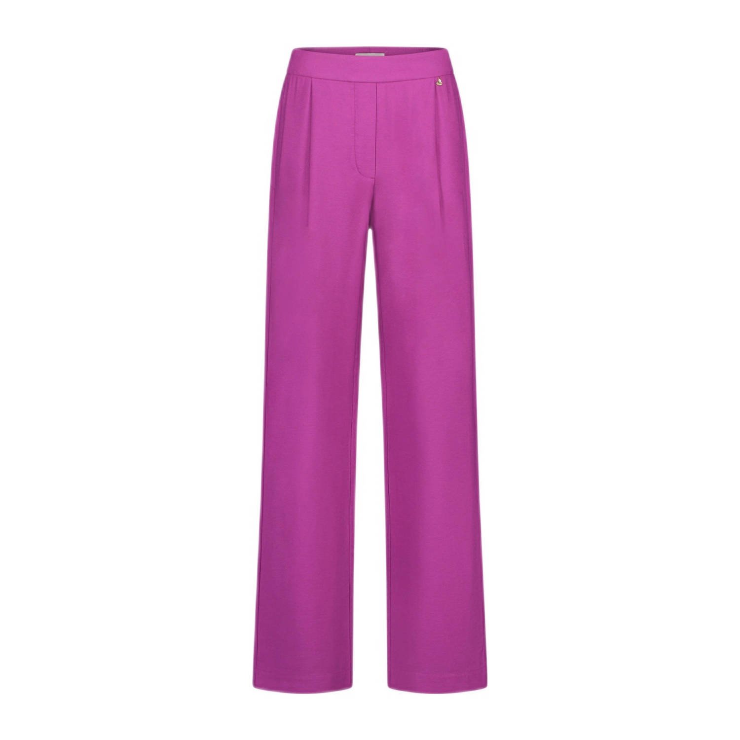 Fabienne Chapot Donkerroze Straight Fit Broek Pink Dames