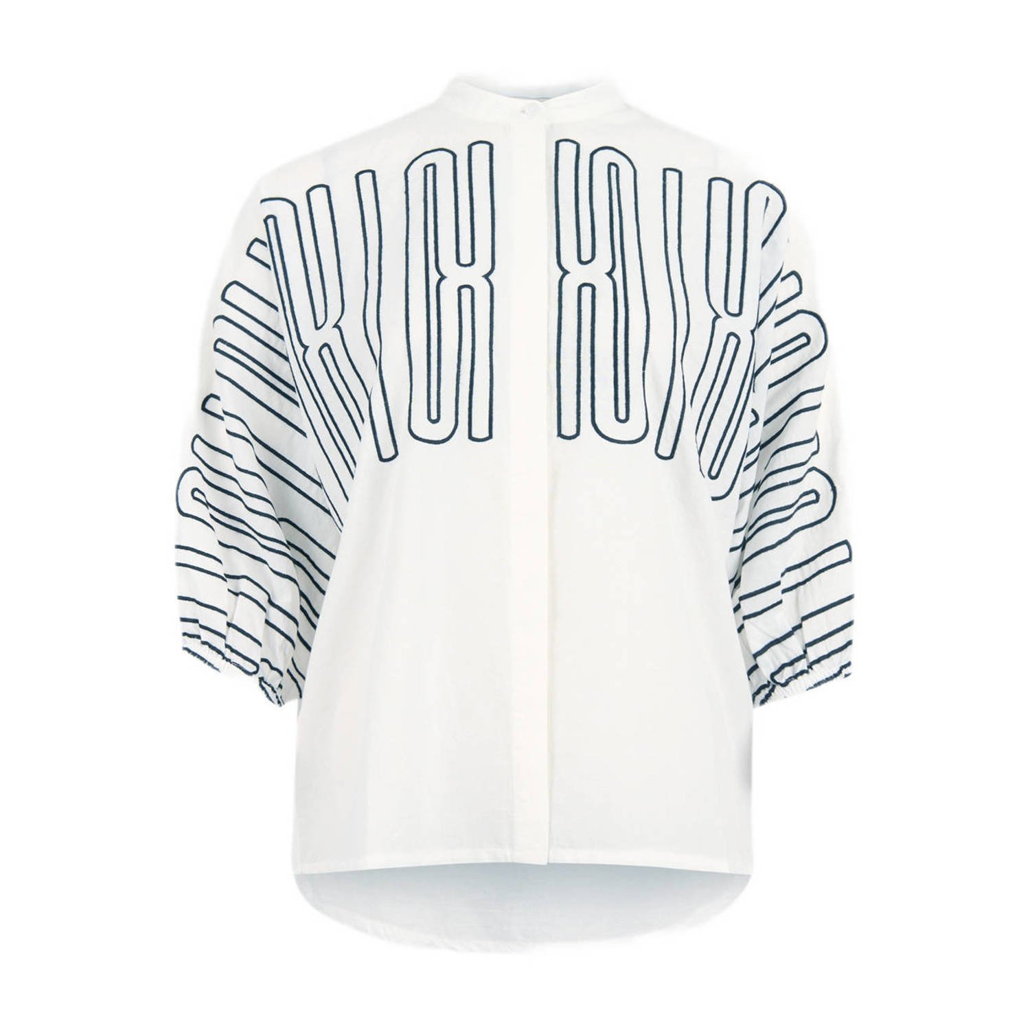 Shoeby blouse met printopdruk wit zwart