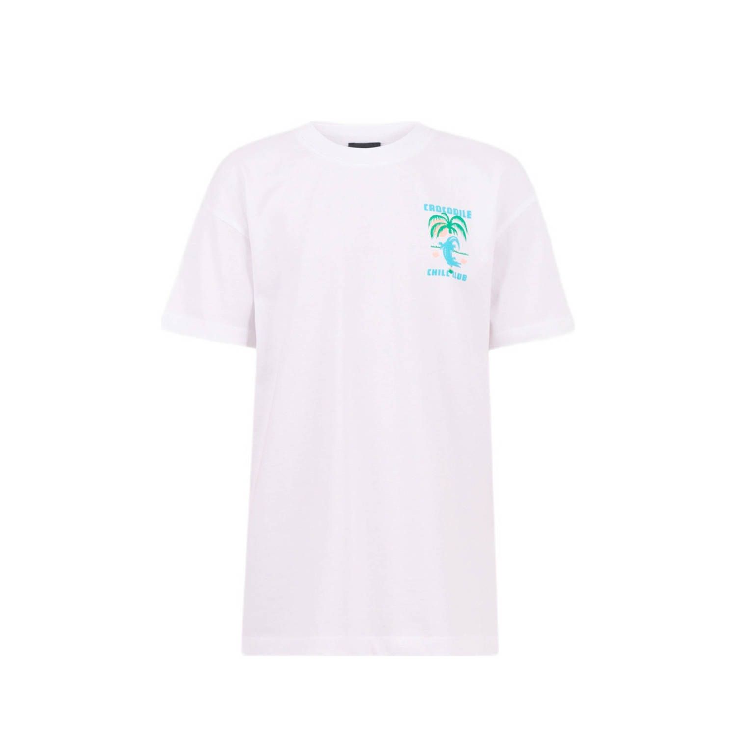 Shoeby T-shirt met printopdruk wit Jongens Katoen Ronde hals Printopdruk 146 152