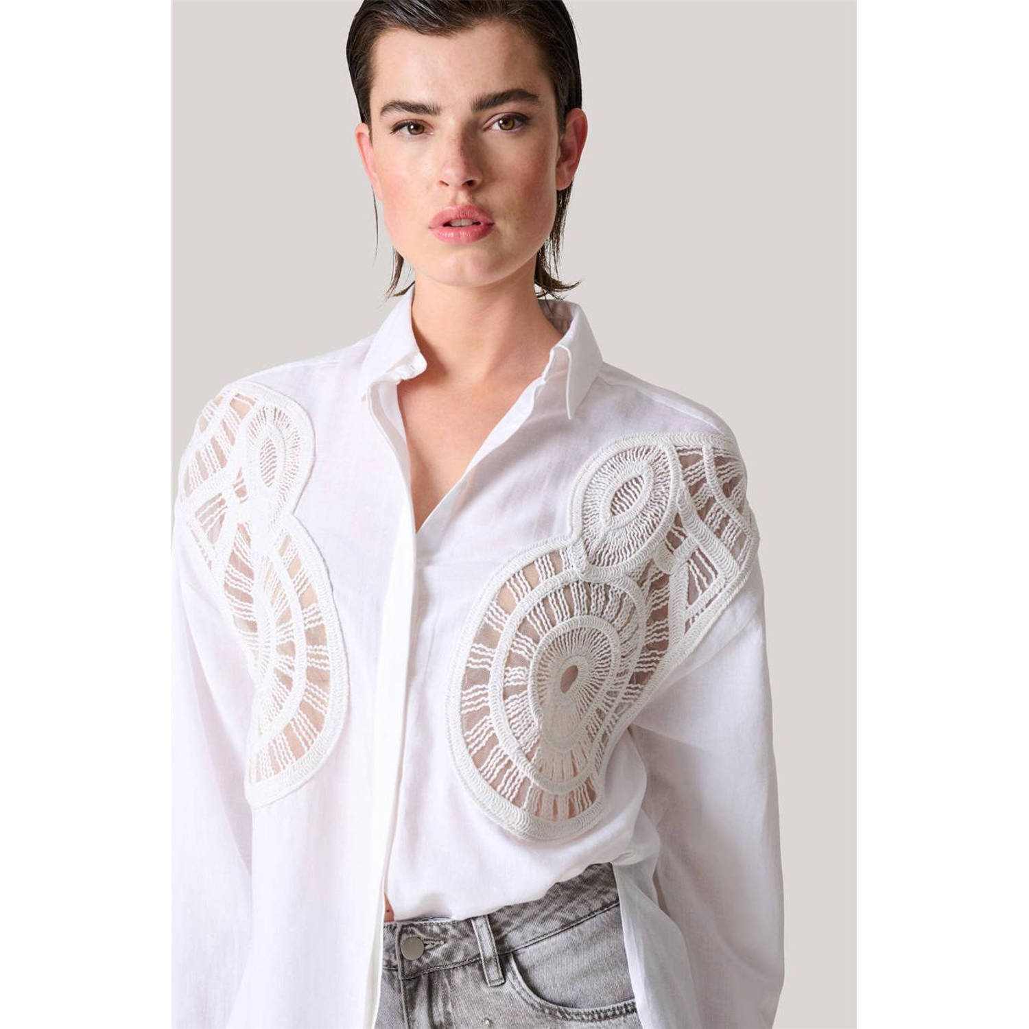 Shoeby semi-transparante blouse wit