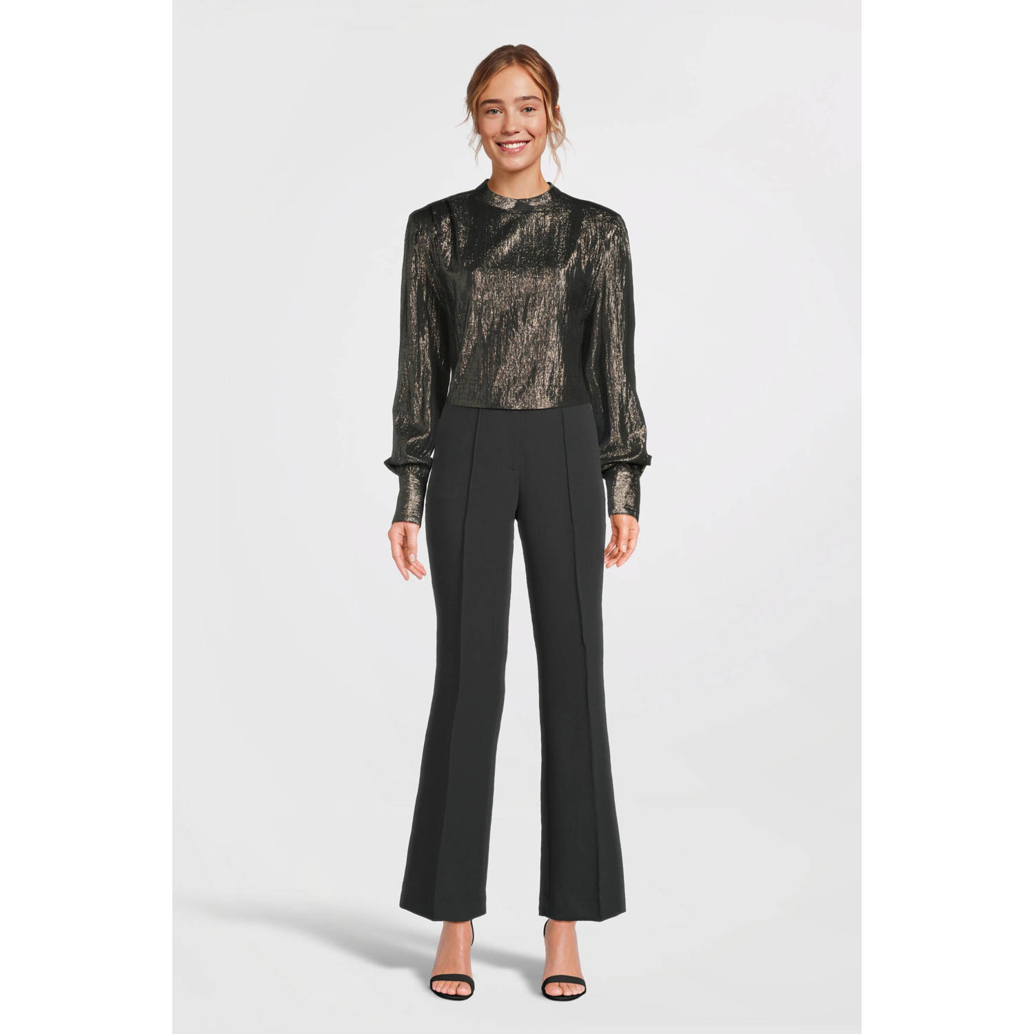 Aaiko Lange Mouw Blouse Bobbi Co Gray Dames