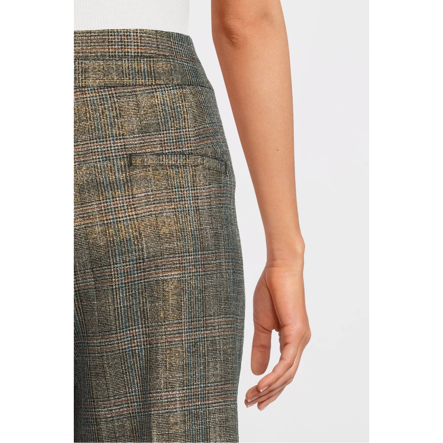 Aaiko wide leg regular waist broek multi