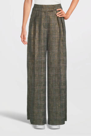 wide leg regular waist broek multi