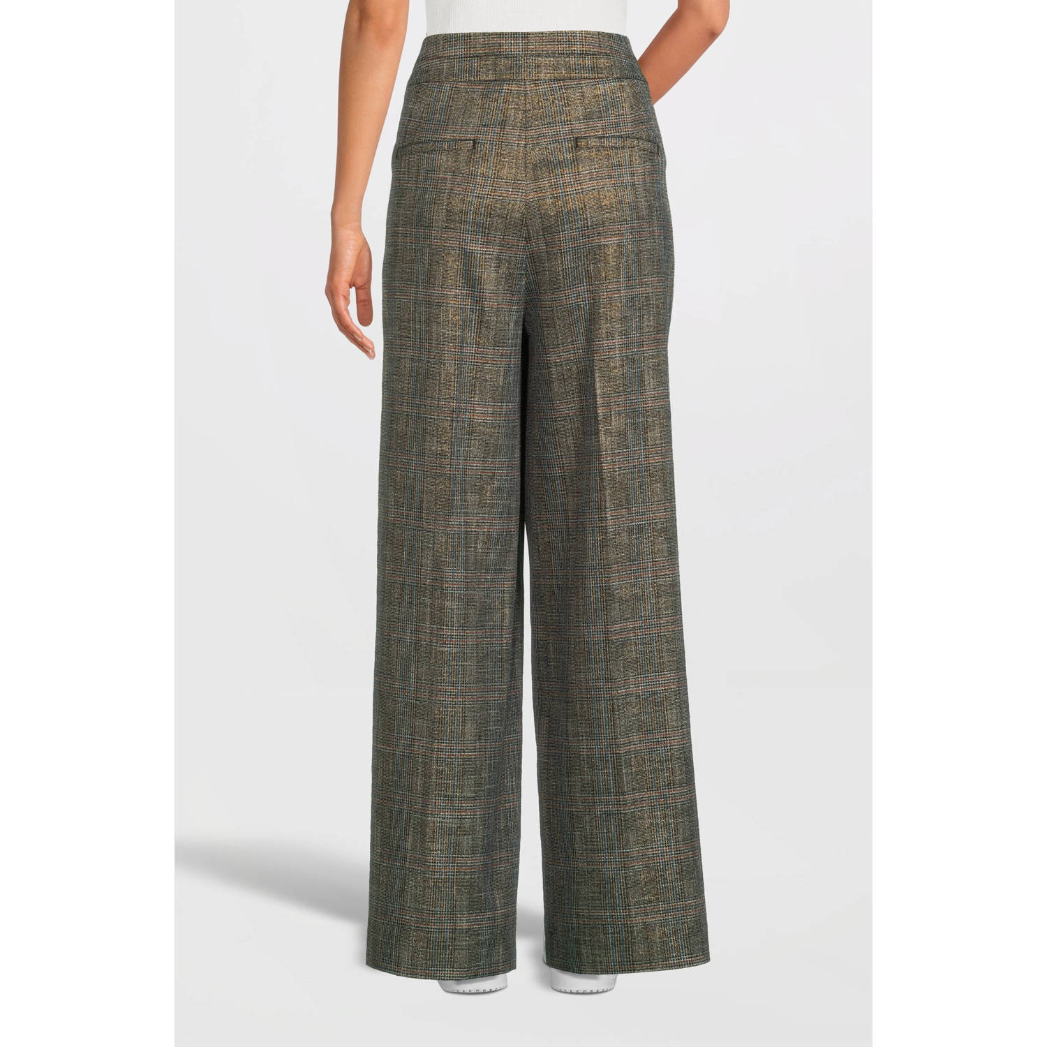 Aaiko wide leg regular waist broek multi