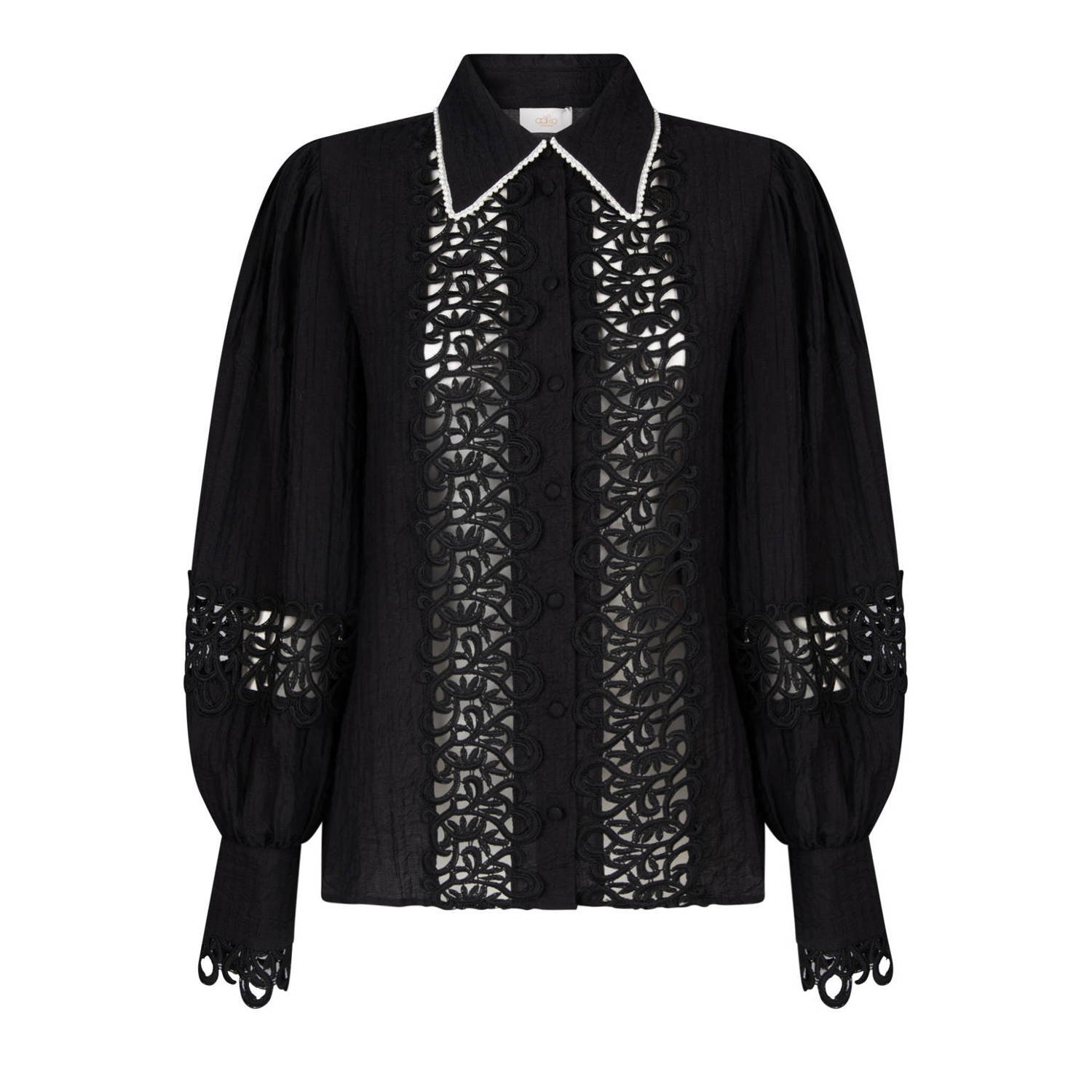 Aaiko Lange Mouw Blouse Loewy VIS 492 Black Dames