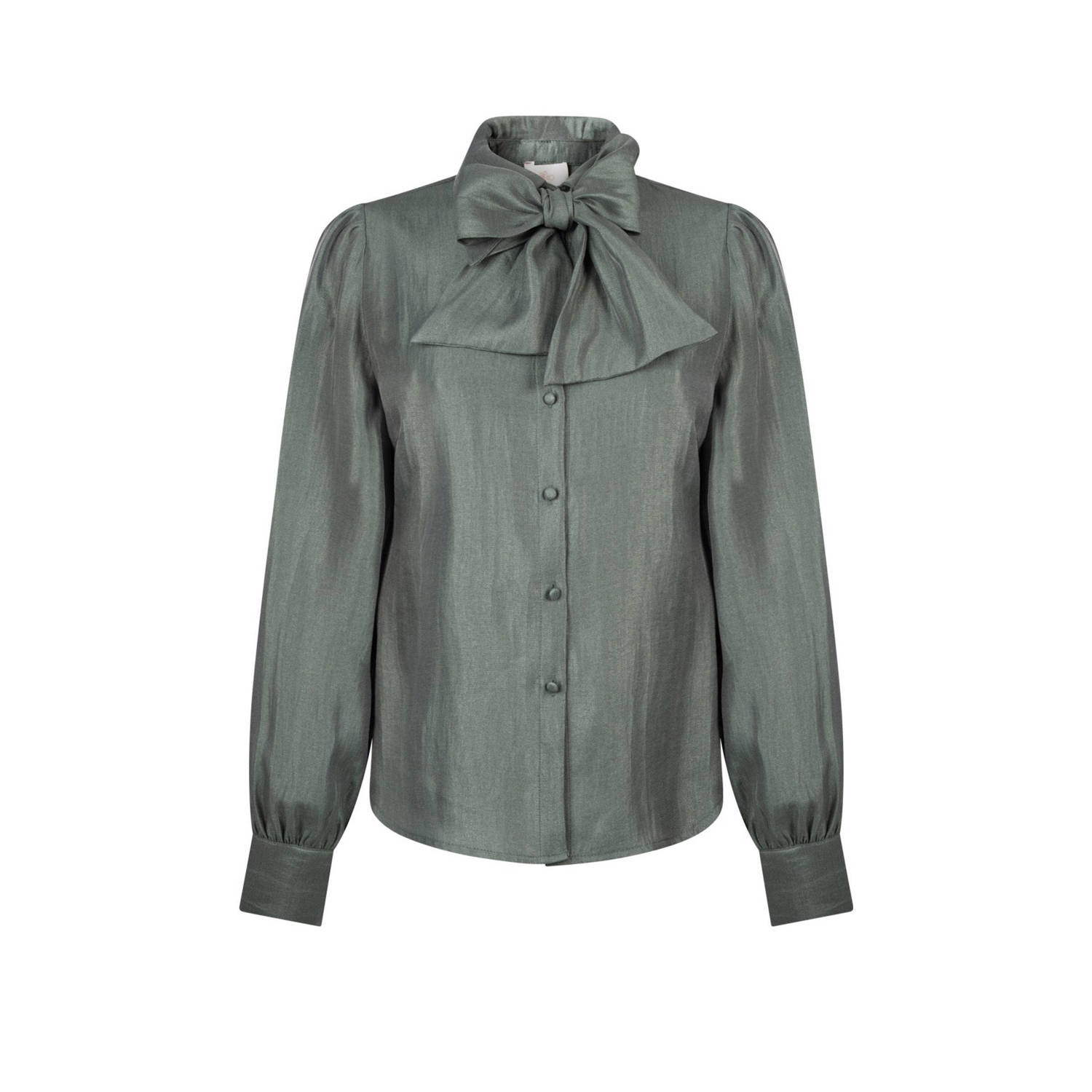 Aaiko Blouse lange mouw Veronne TIE Shimm Green Dames