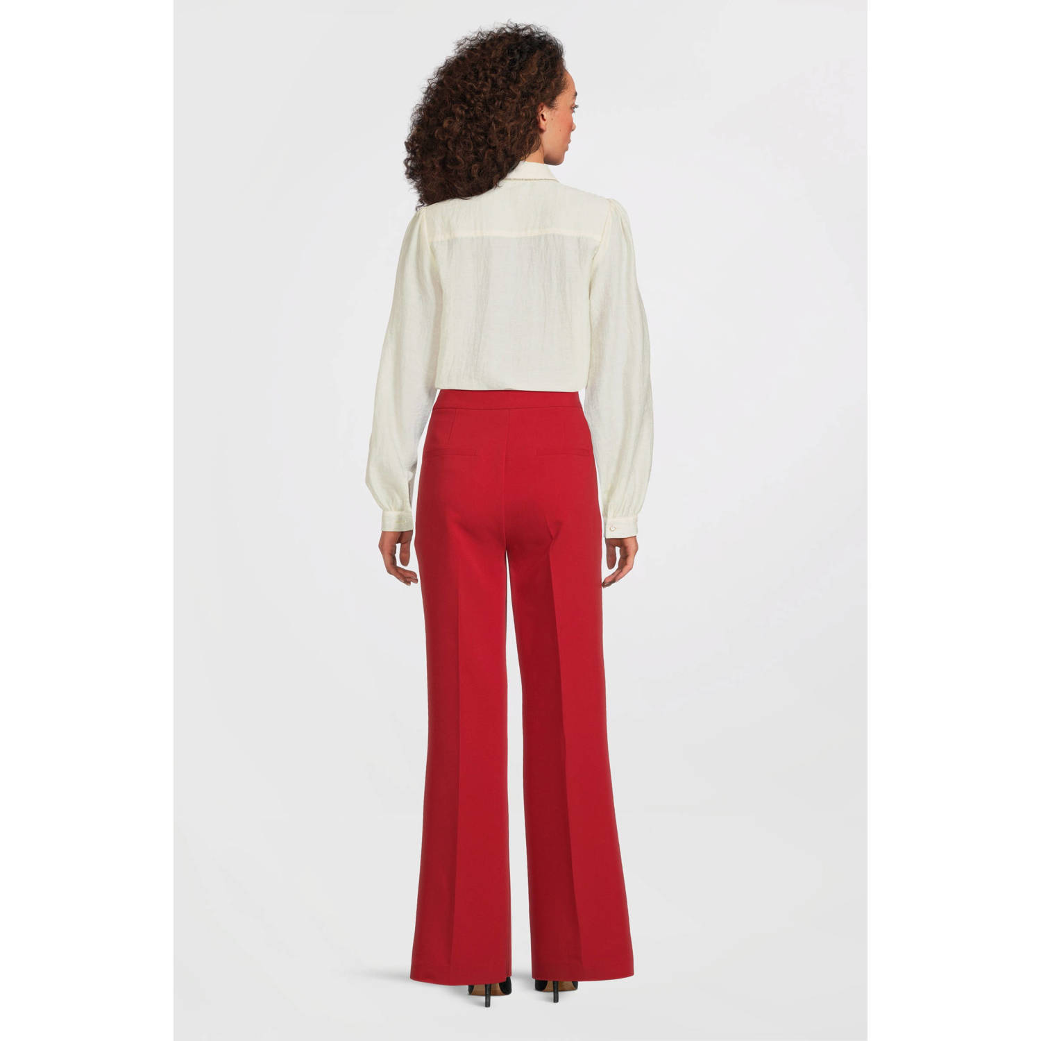 Aaiko wide leg fit pantalon rood