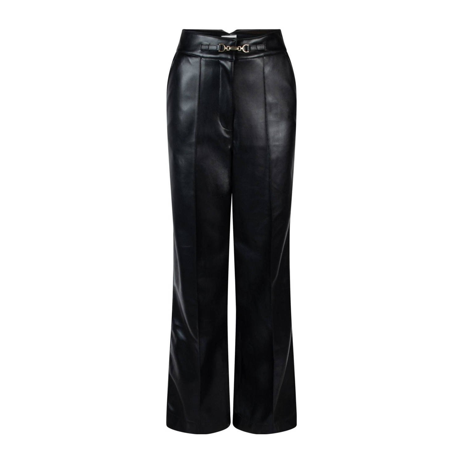 Aaiko Stijlvolle Sonja PU Broek Black Dames