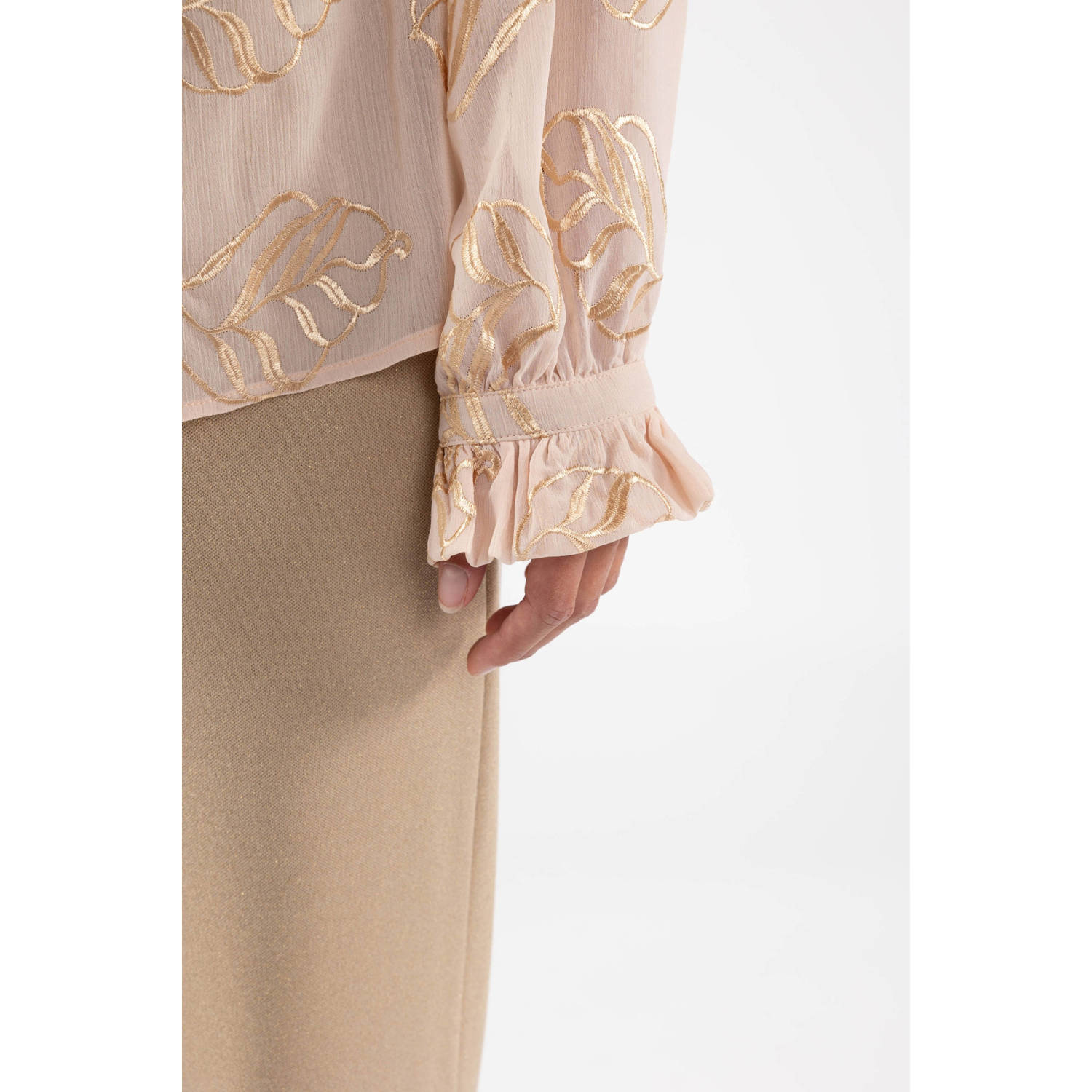 NUKUS blouse Jenna beige goud