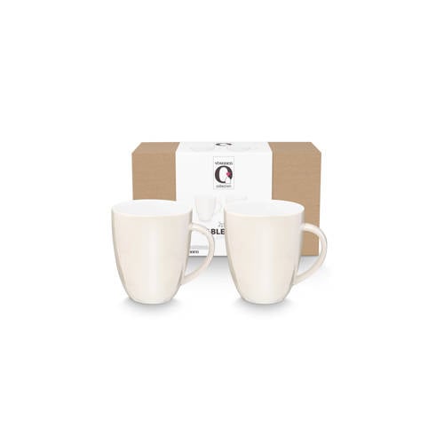 vtwonen Pearl mok (250 ml) (Ø8 cm) (set van 2) - Wit