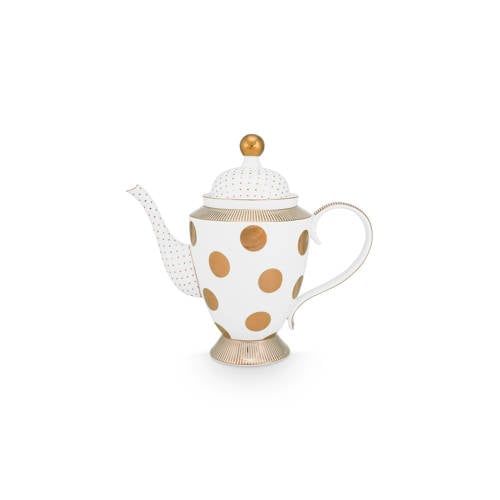 Pip Studio Dot Delight theepot (1250 ml) - Wit