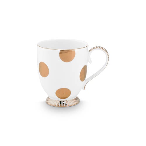 Pip Studio Dot Delight mok (350 ml) (Ø9 cm) - Wit