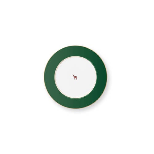 Pip Studio Lovebirds dinerbord (Ø26,5 cm) - Dark green