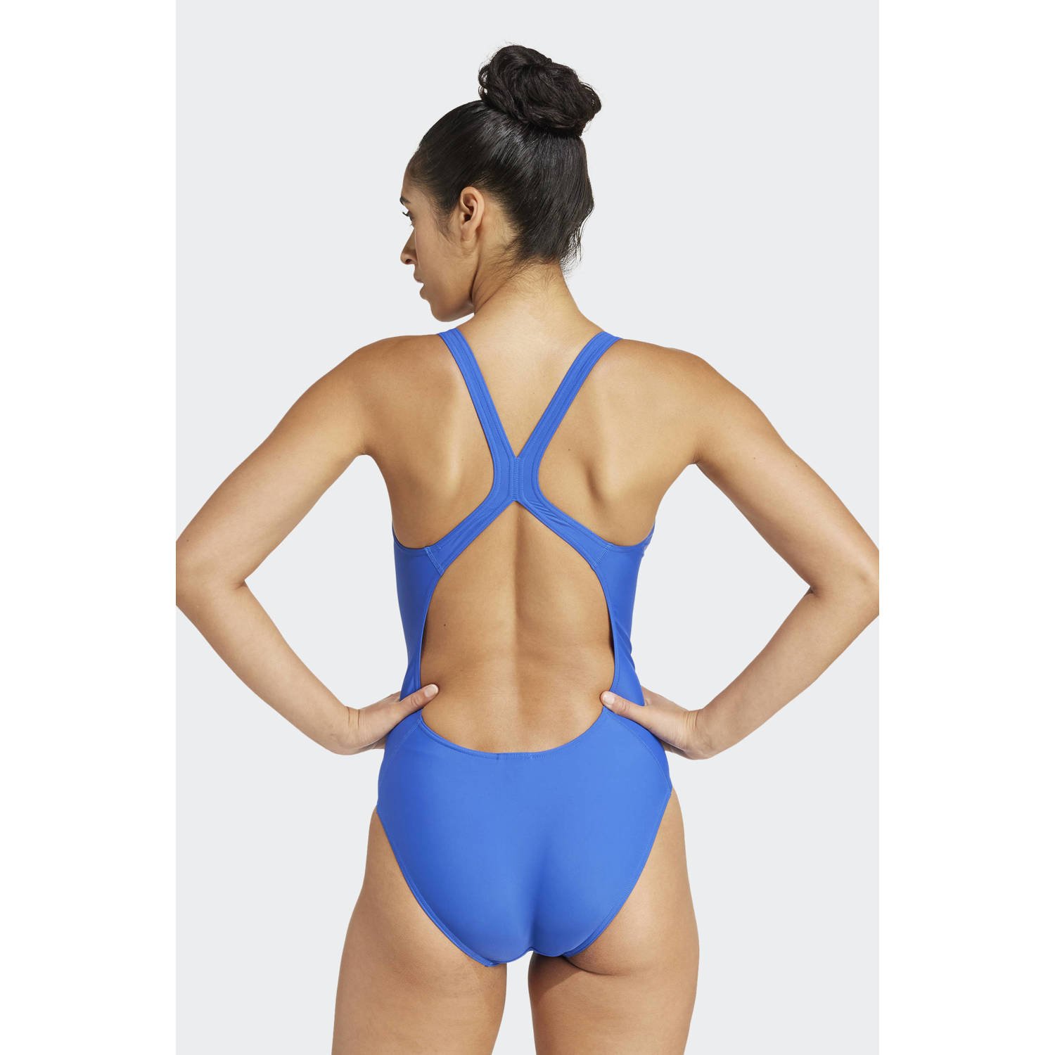 adidas Performance sportbadpak blauw