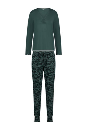 pyjama donkergroen/donkergrijs