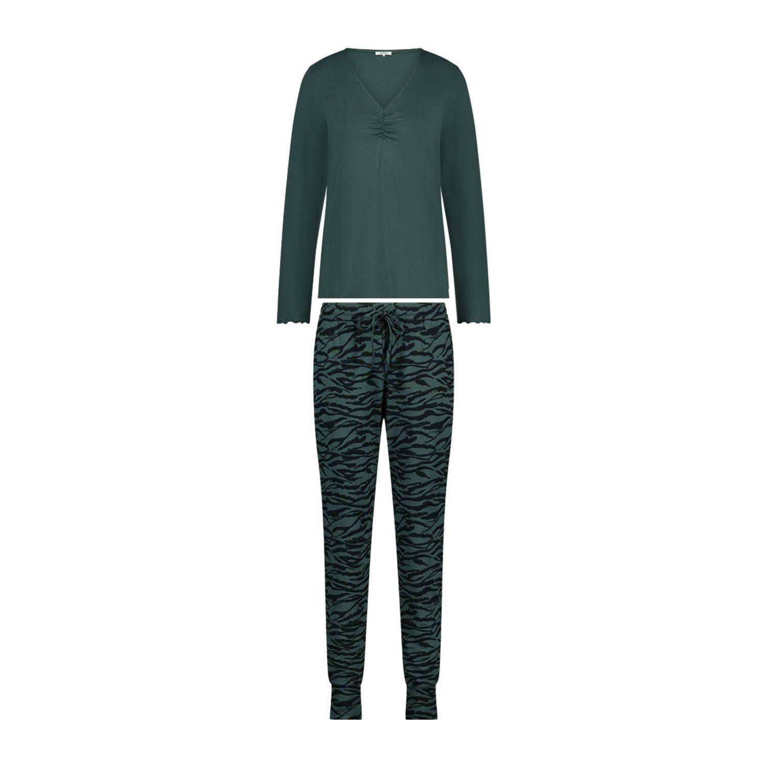 Ten Cate pyjama donkergroen donkergrijs