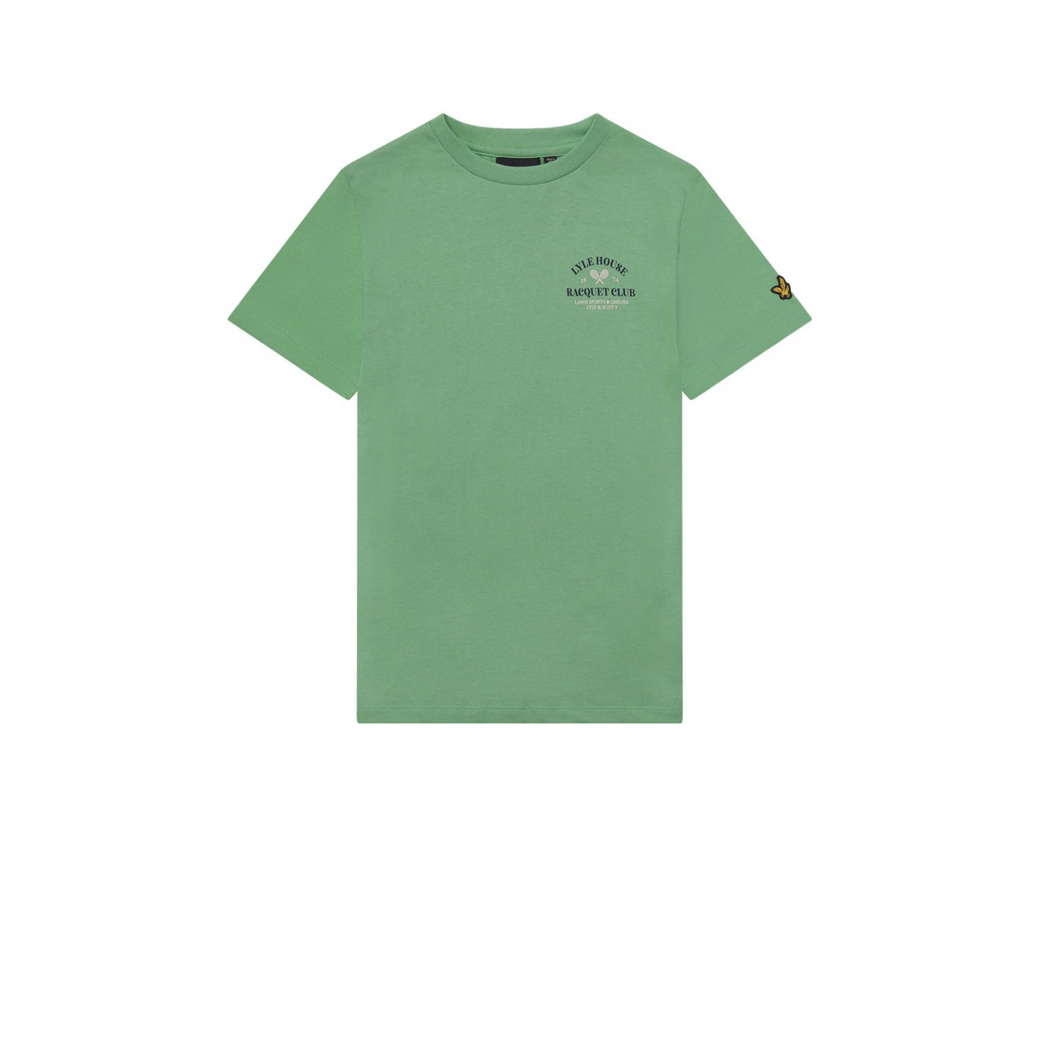Lyle & Scott T-shirt groen Jongens Katoen Ronde hals Effen 128 134
