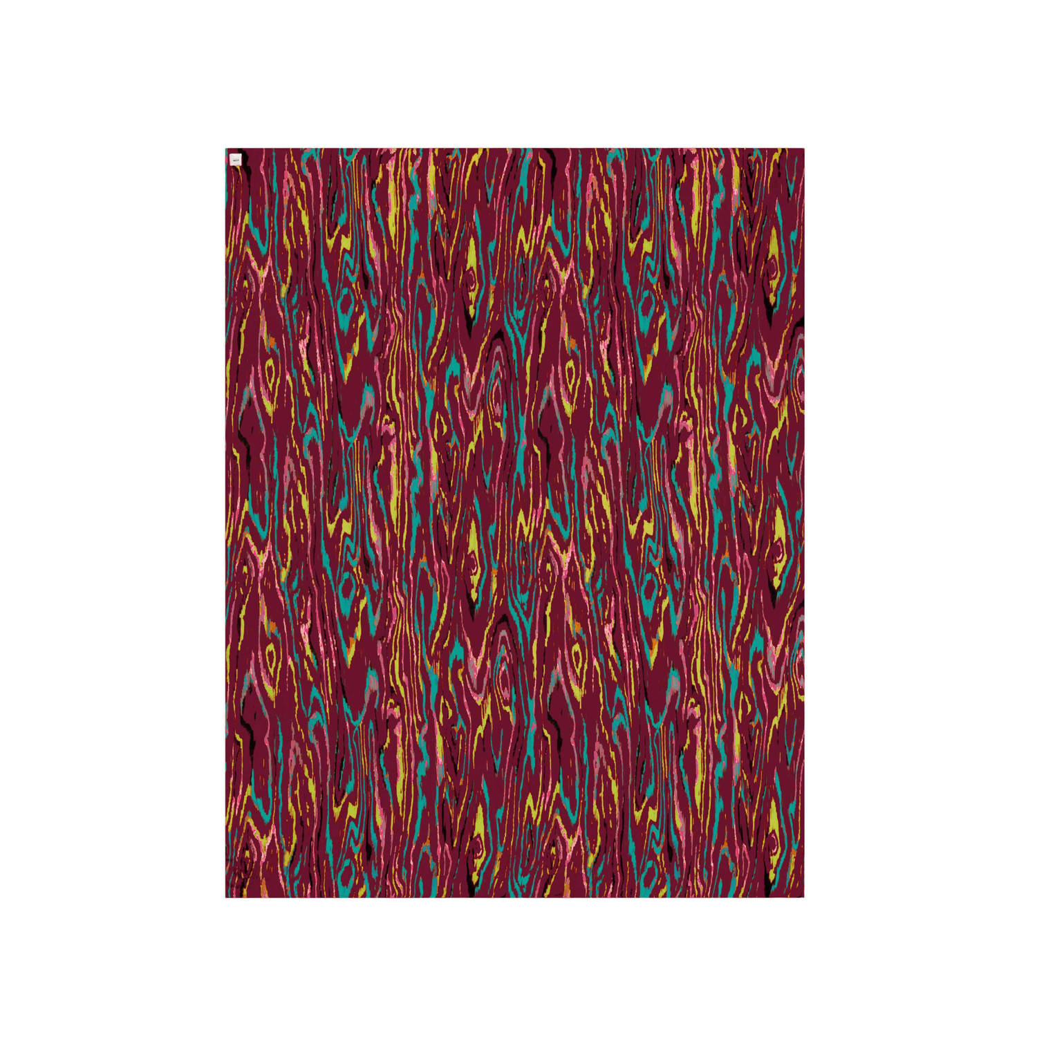 POM Amsterdam sjaal met all over print rood