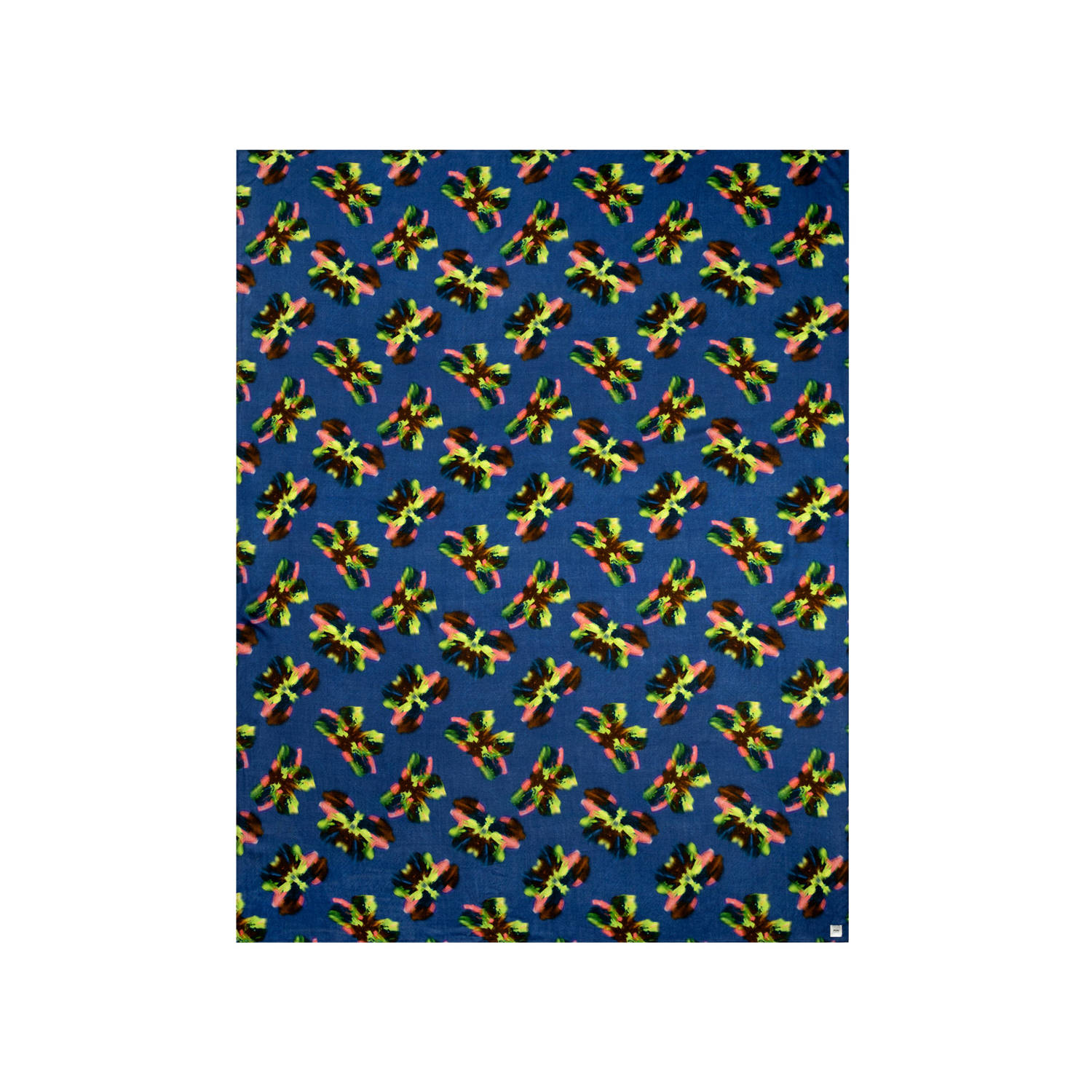 POM Amsterdam sjaal met dierenprint blauw