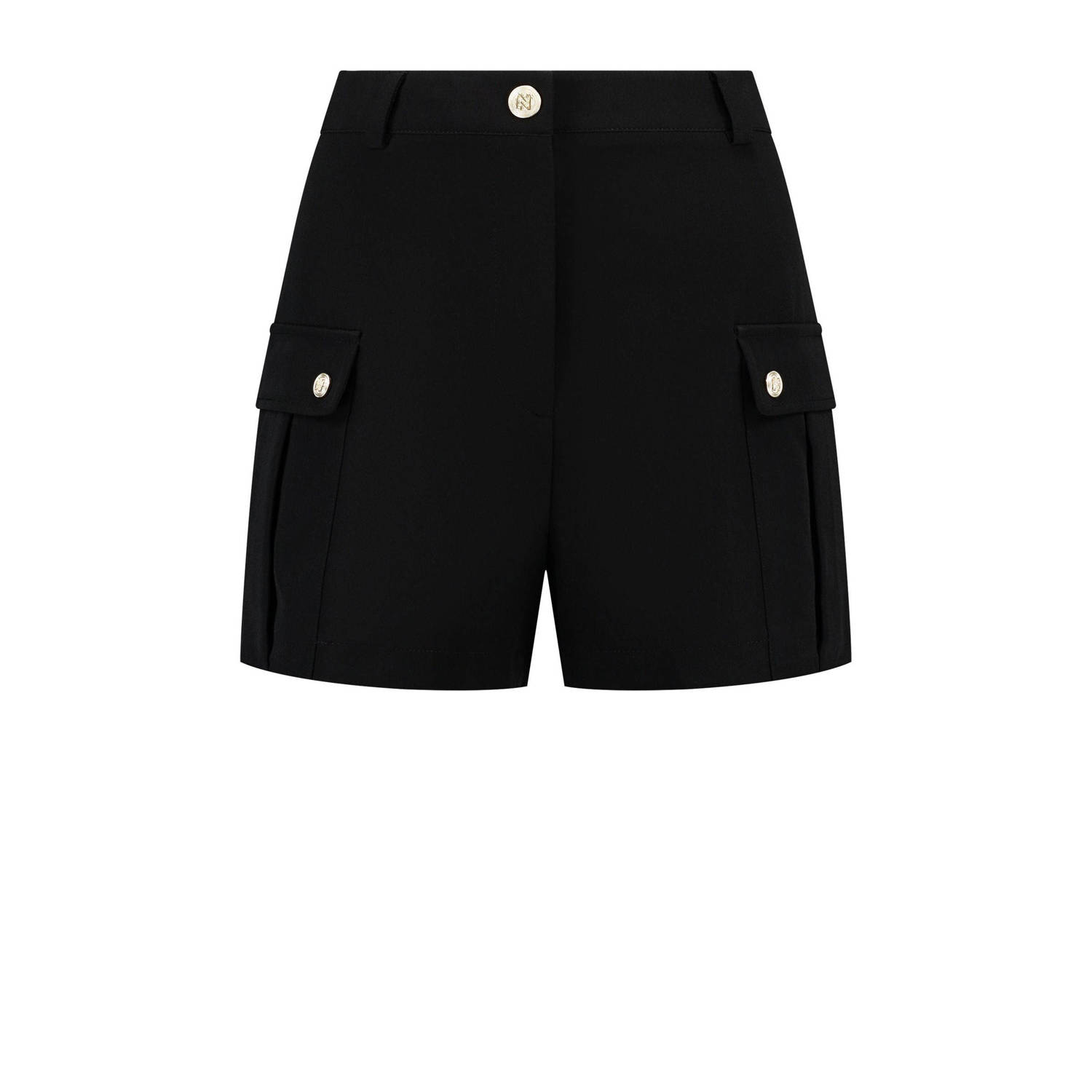 NIKKIE high waist straight fit short zwart