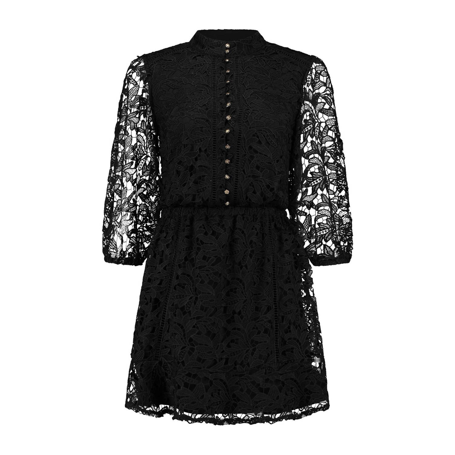 NIKKIE semi-transparante jurk Dijon zwart