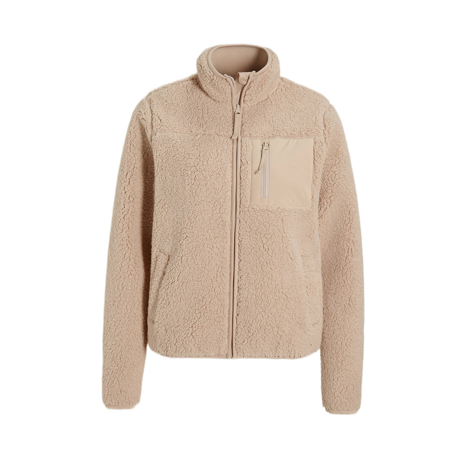 Anytime teddy fleece vest beige