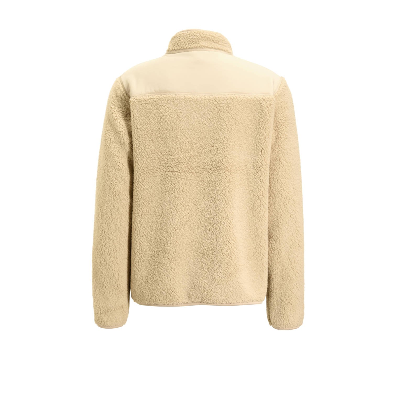 anytime teddy fleece vest beige
