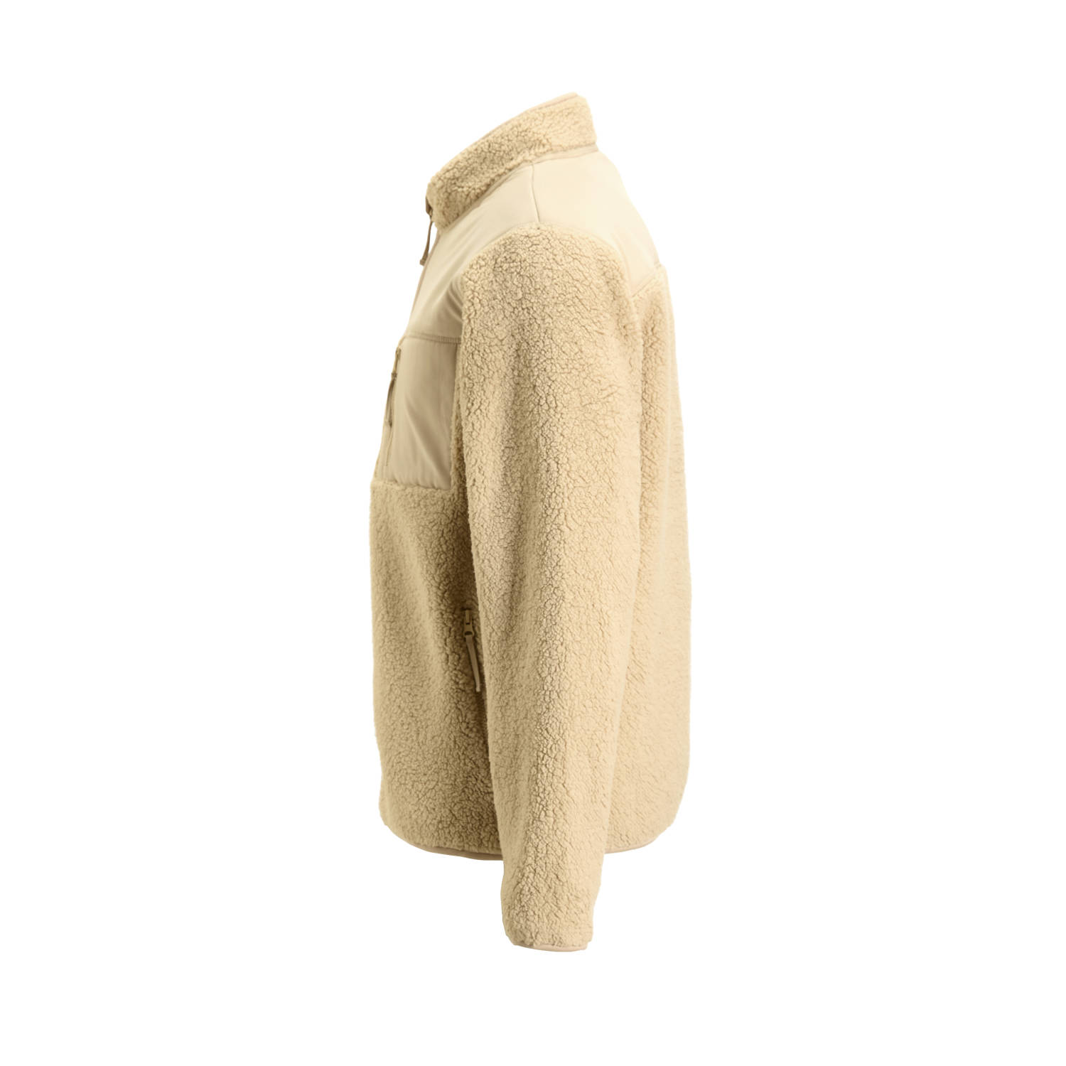 anytime teddy fleece vest beige