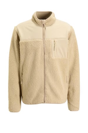 teddy fleece vest beige