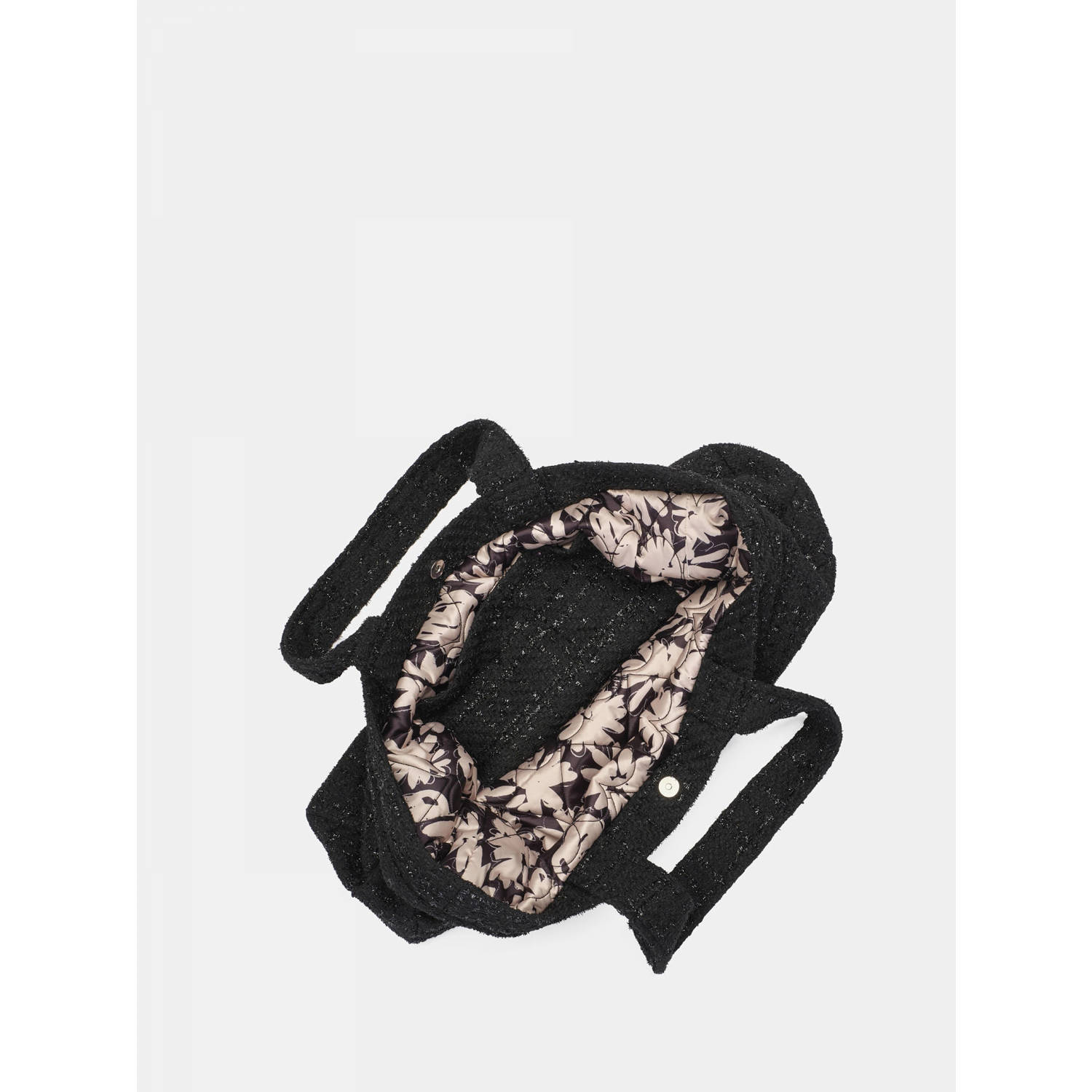Fabienne Chapot tweed shopper Twiggy zwart