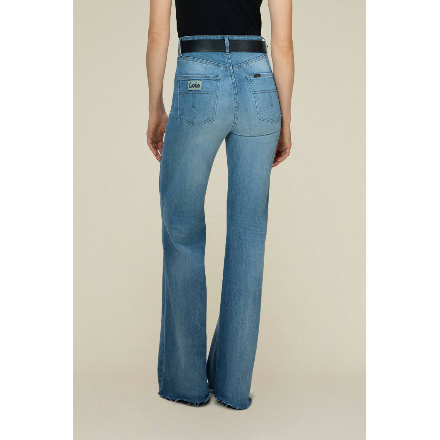 Lois high waist flared jeans Palas Caspar Sin Damage stone damage