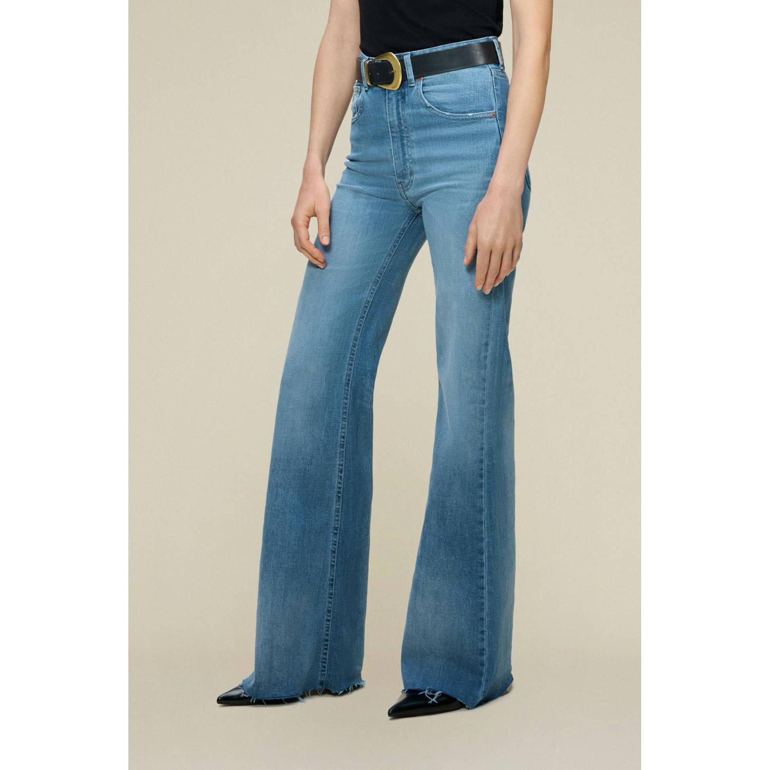 Lois high waist flared jeans Palas Caspar Sin Damage stone damage